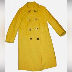 Women’s Double-Breasted Yellow Coat